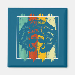 Melanine Afro Afro-Amerikaanse Zwarte Geschiedenis Magneet