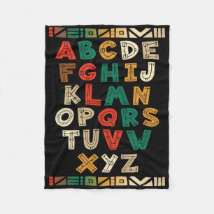 Melanine Alfabet Black History Month Afrikaanse Le Fleece Deken