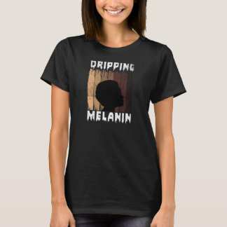 Melanine druppelaar Melanine vrouwen Zwart meisje T-shirt