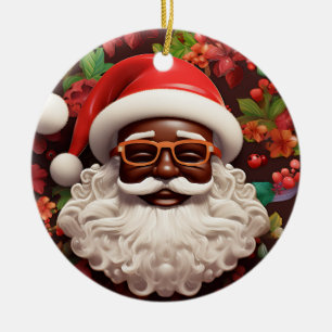 Melanine Kerstmis Chocolade Zwart Kerstman Keramisch Ornament