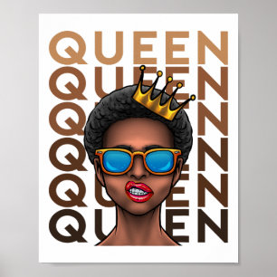 Melanine Koningin Trots Afro-Amerikaans Zwart Hist Poster