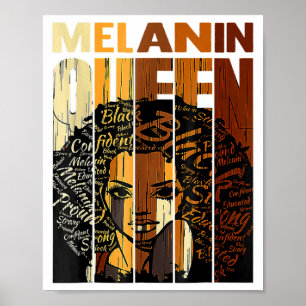 Melanine Koningin Zwarte Geschiedenis Maand Afro A Poster