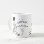 Mélanine Méditation Citation Motivative Café Mug (Devant gauche)