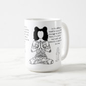 Mélanine Méditation Citation Motivative Café Mug (Devant droit)