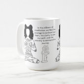 Mélanine Méditation Citation Motivative Café Mug (Devant gauche)