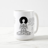 Mélanine Méditation Citation Motivative Café Mug (Devant droit)