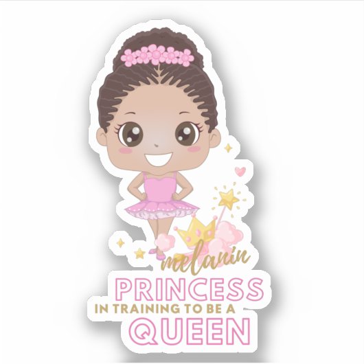 Melanine Prinses Opleiding tot Koningin Balletdans Sticker (Voorkant)