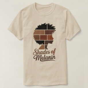 Melanine schaduw Zwarte Koningin   Afro Vrouw June T-shirt