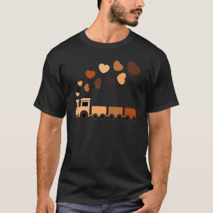 Melanine Trein Harten Zwarte Geschiedenis Afrikaan T-shirt
