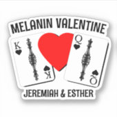 Melanine Valentijn BLACK QUEEN KING Sticker (Voorkant)