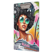 Melanine Vrouw - Afro - Cruise Tropical Klembord (Links)