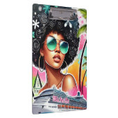 Melanine Vrouw - Afro - Cruise Tropical Klembord (Rechts)