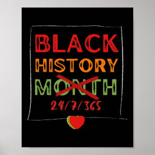 Melanine Zwarte Geschiedenis Maand 24 365 Trots Vo Poster
