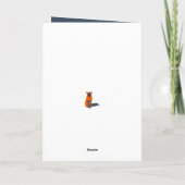 Melanistic Fox Amoureux des animaux carte d'annive (Dos)