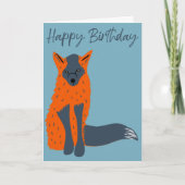 Melanistic Fox Amoureux des animaux carte d'annive (Devant)