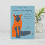 Melanistische Fox Oudere Jongens Dieren Verjaardag Kaart (Staand voorkant)