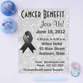 Melanoma Awareness Benefit Grey Floral Flyer (Enkel)
