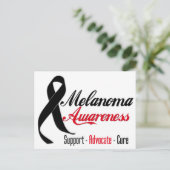 Melanoma Awareness Ribbon Briefkaart (Staand voorkant)