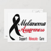 Melanoma Awareness Ribbon Briefkaart (Voorkant / Achterkant)