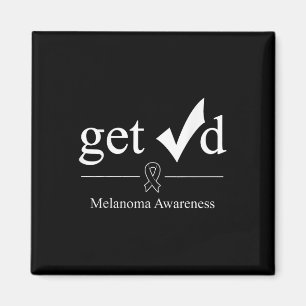 Melanoma Black Awareness Ribbon Magneet