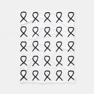 Melanoma Cancer Awareness Ribbon Fleece Blankets Deken