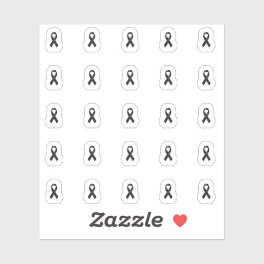 Melanoma Cancer Awareness Vinyl Sticker (Feuille)