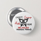 Melanoma Celtic Butterfly 3 Ronde Button 5,7 Cm (Voorkant /achterkant)