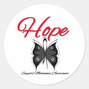 Melanoma Hope Butterfly Ronde Sticker