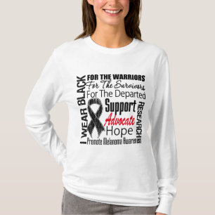 Melanoma I Draag Black Ribbon TRIBUTE T-shirt