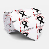 Melanoma ik steun mijn dochter stropdas (Opgerold)