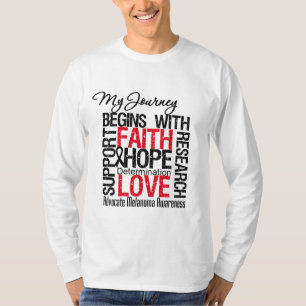 Melanoma-kanker Mijn reis begint met FAITH T-shirt