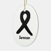 Melanoma overlevende sierplant keramisch ornament (Links)