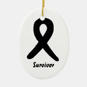 Melanoma overlevende sierplant keramisch ornament