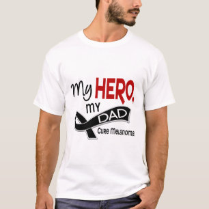 Melanoma Skin Cancer MY HERO MY DAD 42 T-shirt