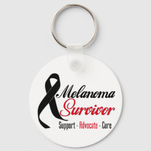 Melanoma Survivor Ribbon Sleutelhanger