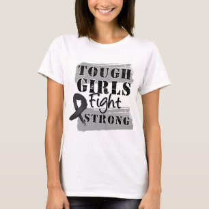 Melanoma Tough Girls vecht sterk T-shirt