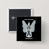 Melanoom-bewustzijn - Aangepaste zondebok Vierkante Button 5,1 Cm (Voorkant /achterkant)