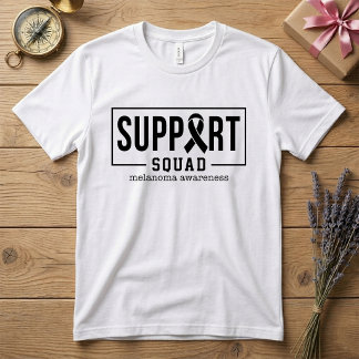 Melanoom Bewustzijn Huidkanker Ondersteuningsteam T-shirt
