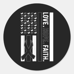 Melanoom Bewustzijn Liefde Hoop Geloof Melanoom Ka Ronde Sticker