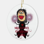 Melanoom Cancer Guardian Angel Keramisch Ornament (Links)