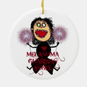 Melanoom Cancer Guardian Angel Keramisch Ornament (Achterkant)
