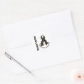 Melanoom Huidkanker Bloemlint 3 Ronde Sticker (Envelop)