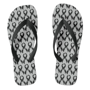 Melanoom Huidkanker - Zwarte lint Teenslippers