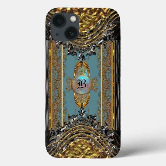 MeLark Victoriaans mooi monogram Case-Mate iPhone Case (Achterkant)