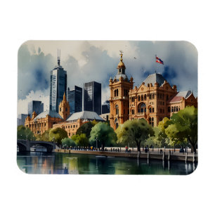 Melbourne aquarel kunst magneet