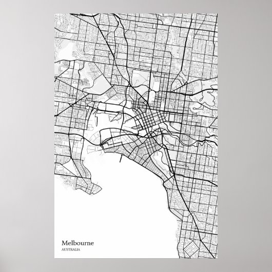 Melbourne AU wand poster kunst (Voorkant)