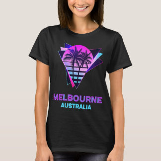 Melbourne Australia 80s Palm Tree Retro  T-shirt