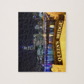 Melbourne Australia CBD Lights over Queen's Bridge Legpuzzel (Verticaal)