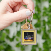 Melbourne Australia CBD Lights over Queen's Bridge Sleutelhanger (Hand)