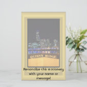 Melbourne Australia CBD Night Lights Briefpapier (Staand voorkant)